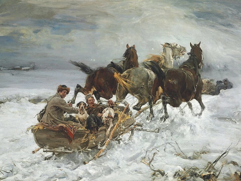 1849-Alfred Wierusz-Kowalski - Giro in slitta